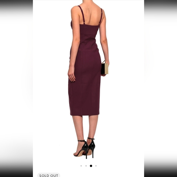 CINQ À SEPTSaoirse split-front cady midi dress Like New 00 - Picture 4 of 11